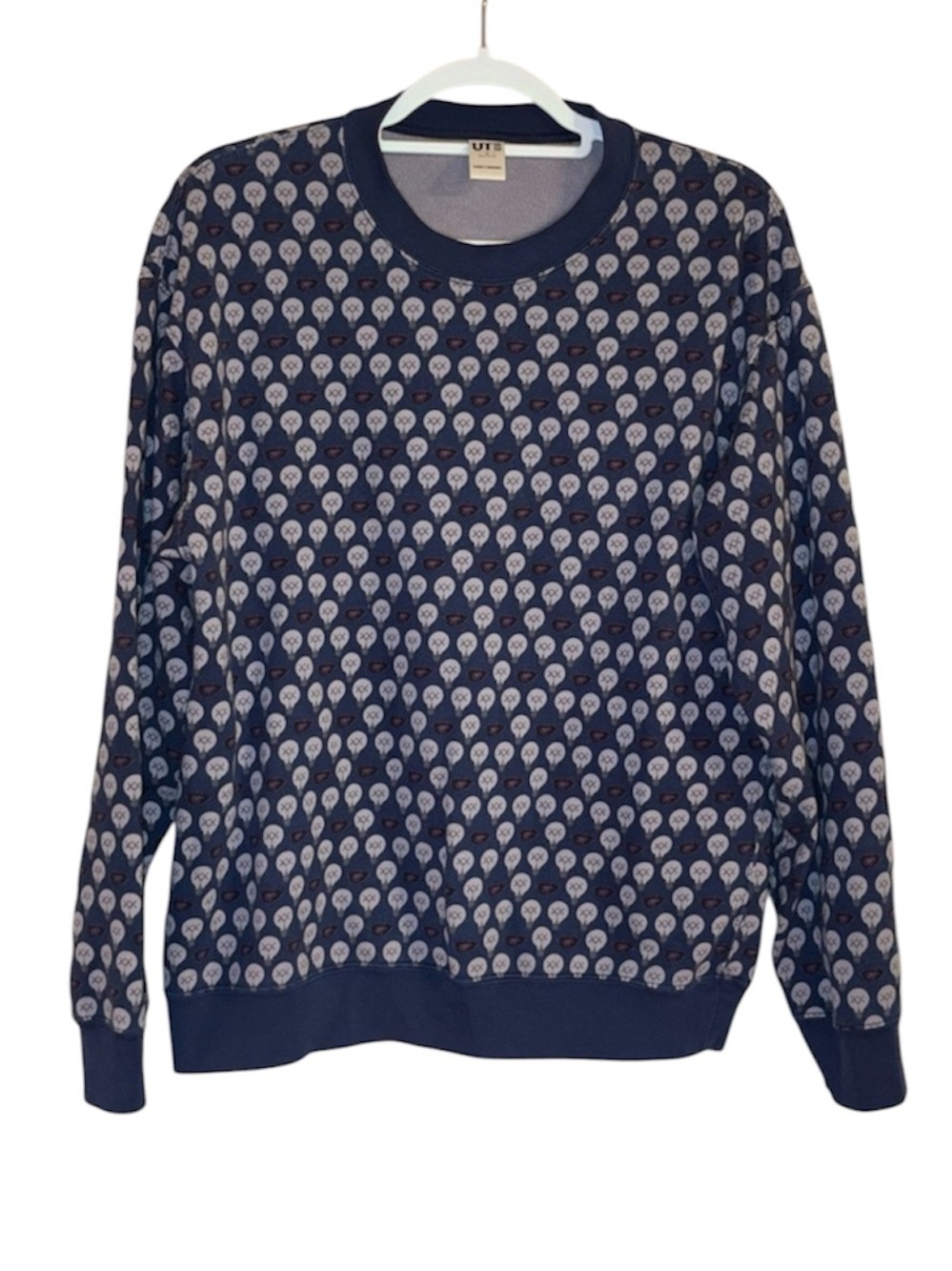 Uniqlo KAWS Andy Warhol‎ Graphic Crewneck Sweatshirt Pullover Blue